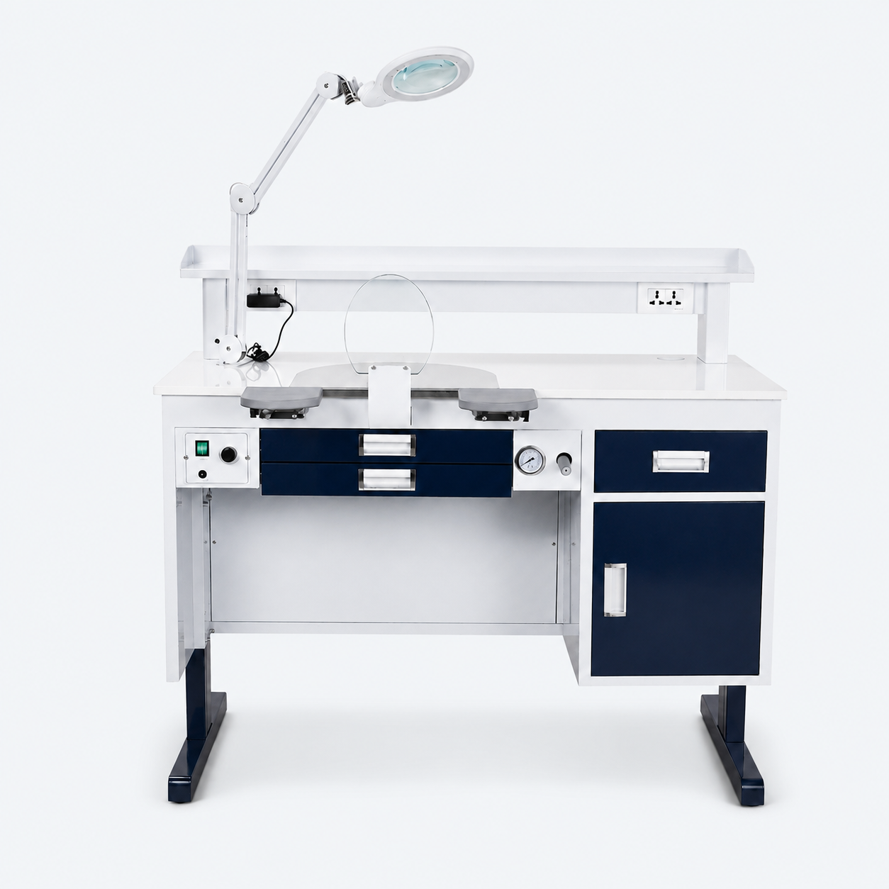 MQ-WS02 single-user dental lab workbench with magnifier