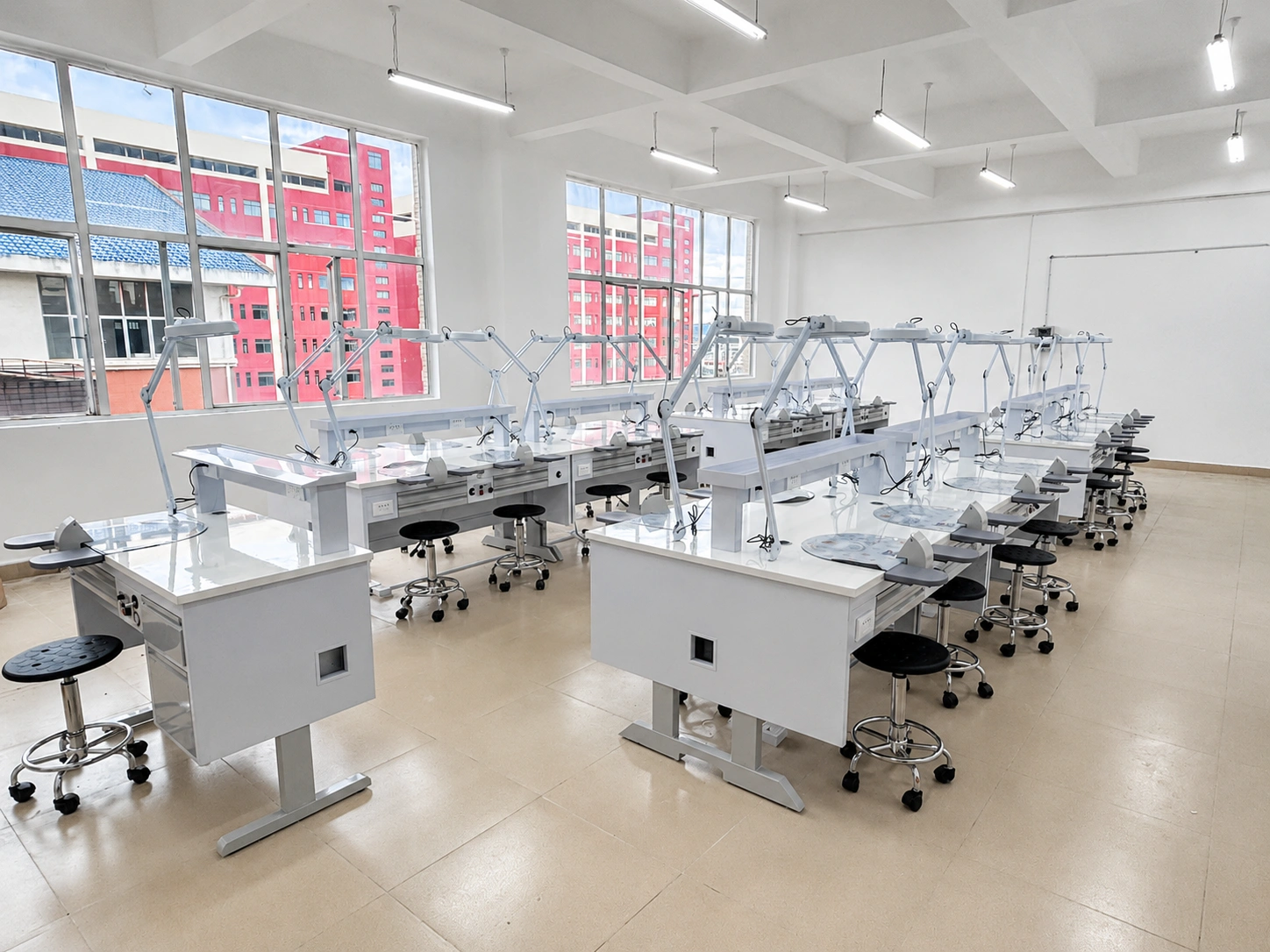 Dental laboratory workstation installation