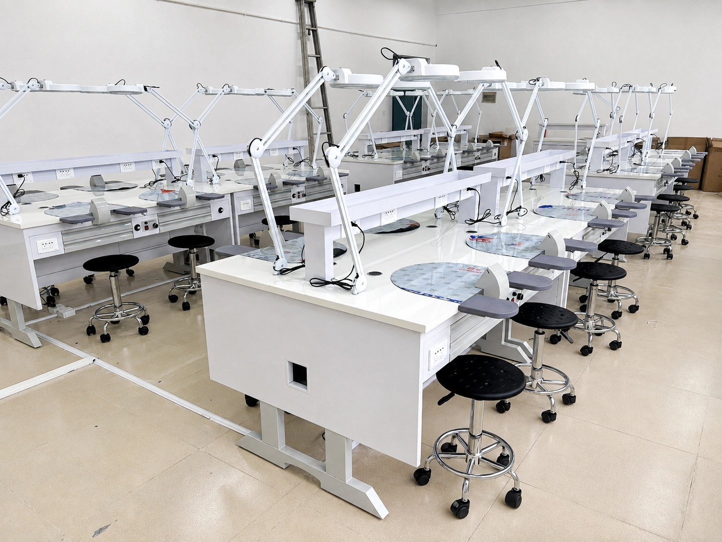 Dental laboratory workbench detail