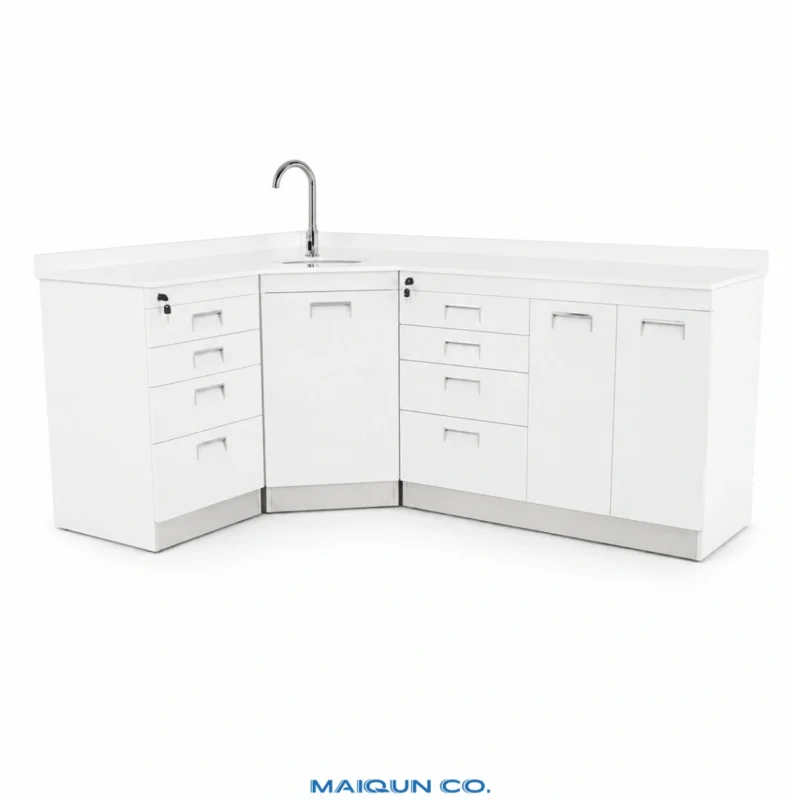 MQ-CS03 L-Shaped Dental Cabinet with a Corner Wash Basin