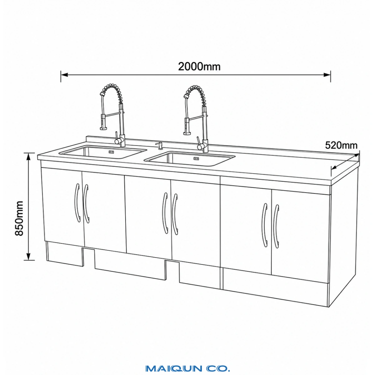 MQ-CS04 Stainless Steel Dental Laboratory Cabinet - Image 3