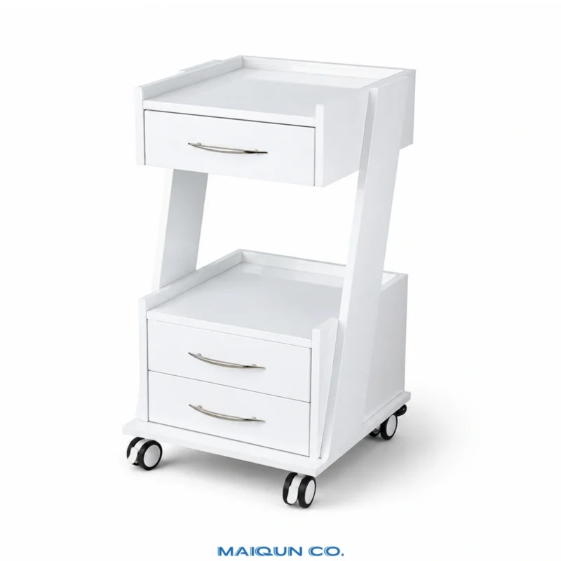 MQ-G008 Compact 3-Drawer Dental Cart with Rear Power Access