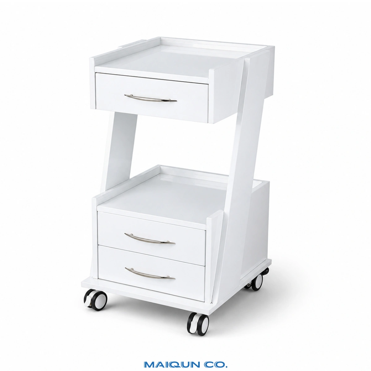 MQ-G008 Compact 3-Drawer Dental Cart with Rear Power Access
