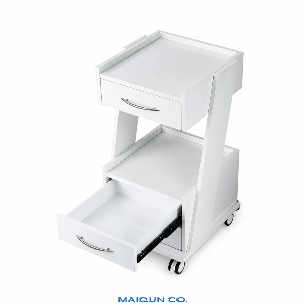 MQ-G008 Compact 3-Drawer Dental Cart with Rear Power Access - Image 2