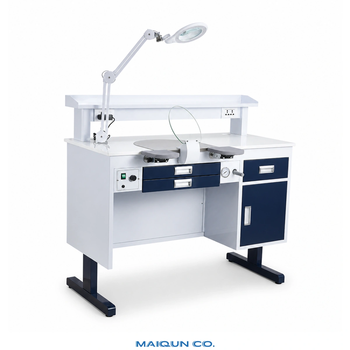 MQ-WS02 Single User Dental Lab Bench with Magnifier - Image 3