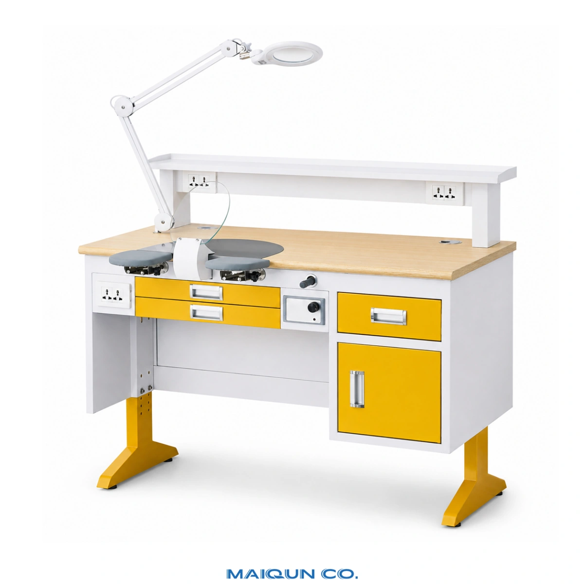 MQ-WS02 Single User Dental Lab Bench with Magnifier - Image 2