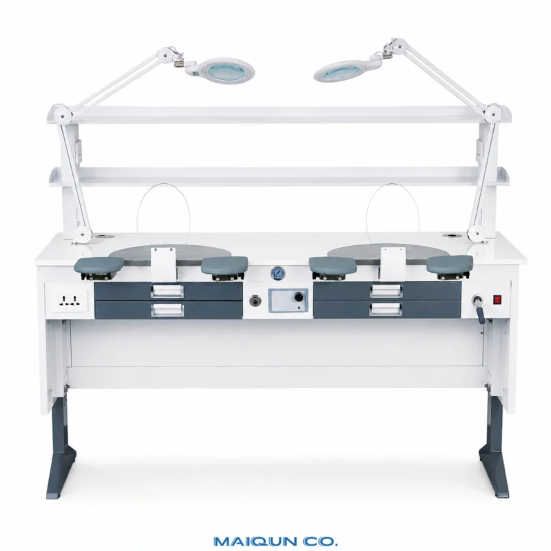 MQ-WS03 Dual-Station Dental Lab Bench with Suction