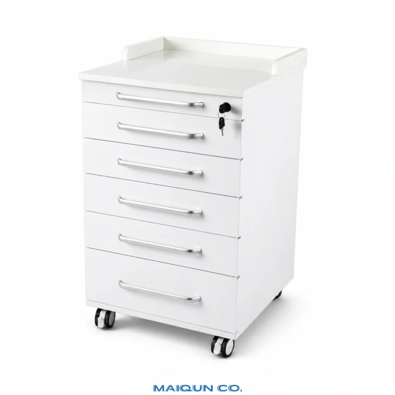 MQ-Y008A Colored Locking Strip Steel Dental Cabinet