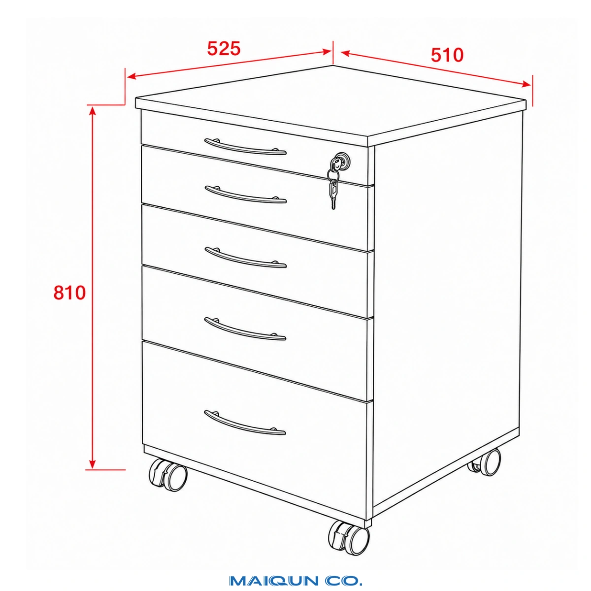 MQ-Y009 Full Extension Drawers Dental Cabinets - Image 5
