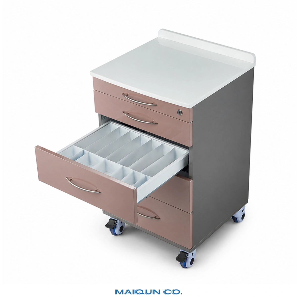 MQ-Y033C Tall Narrow Power Socket Dental Mobile Cabinet - Image 2