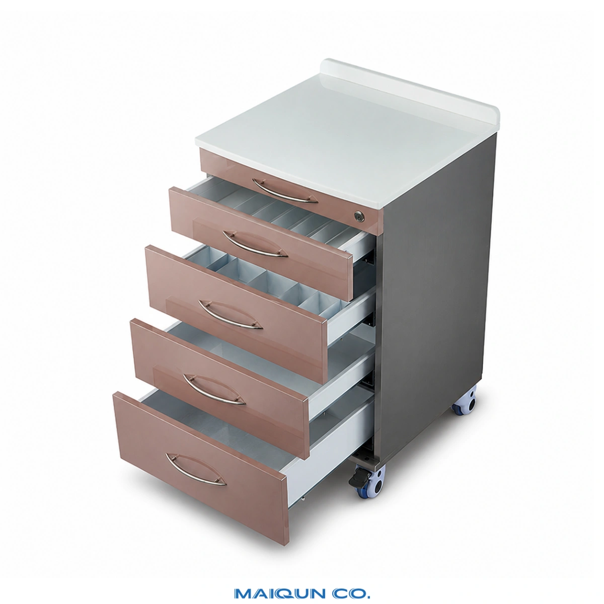 MQ-Y033C Tall Narrow Power Socket Dental Mobile Cabinet - Image 3