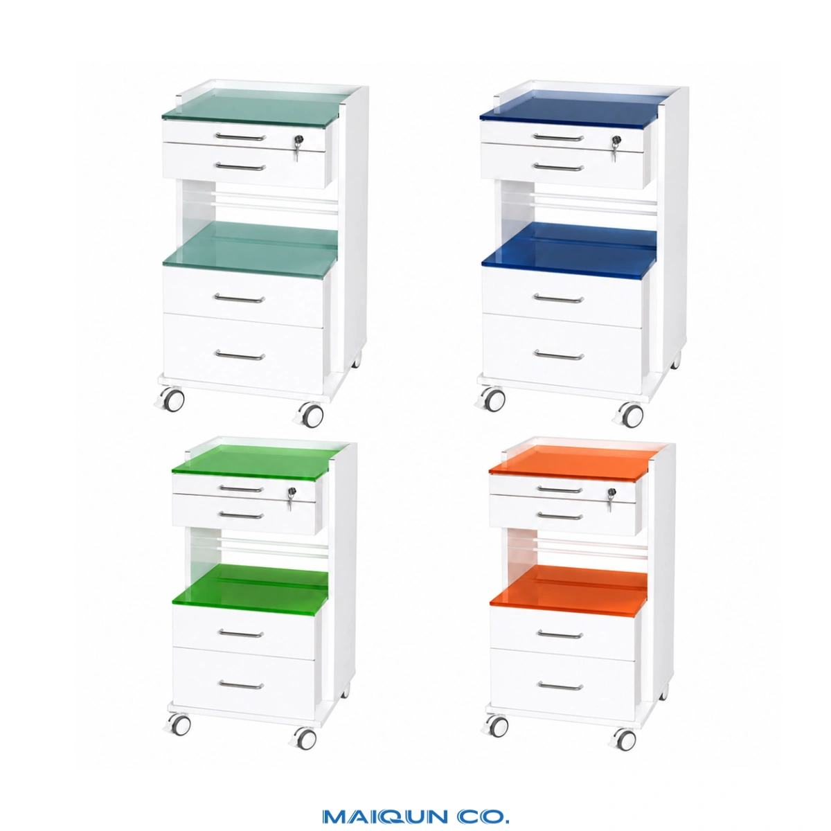 MQ-Y001 Power Supply Three-Drawer Dental Mobile Cabinet - Image 4