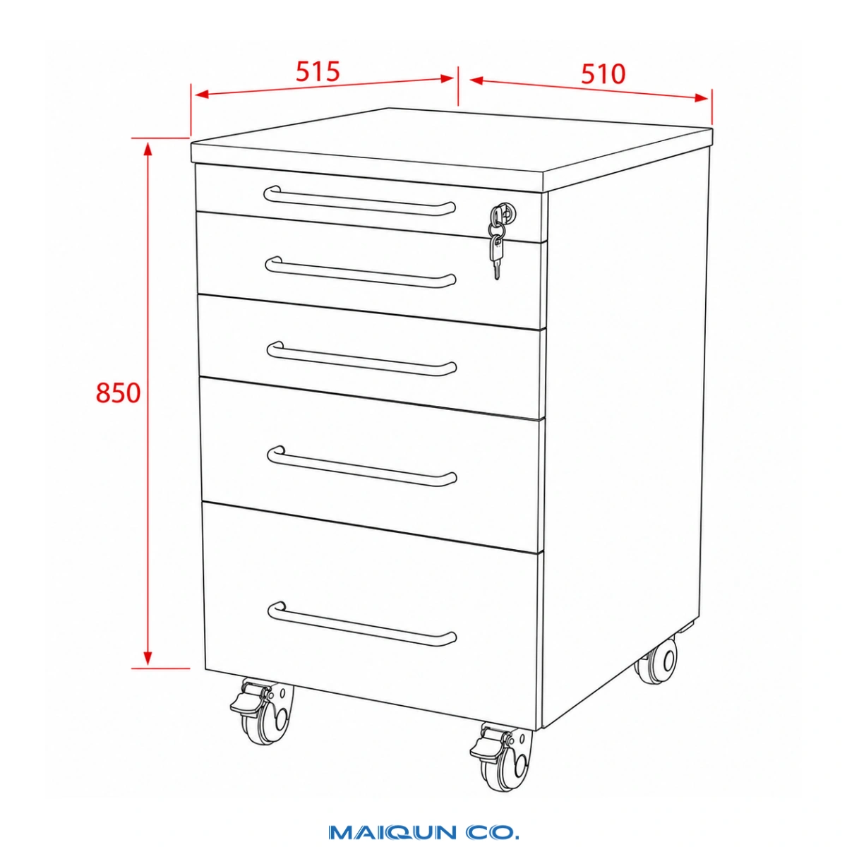 MQ-G001C Drawer Organizer Dental Cabinet - Image 2