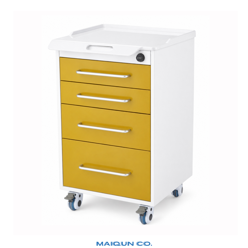 MQ-G002 Resin-Top Dental Mobile Cabinet Trolley