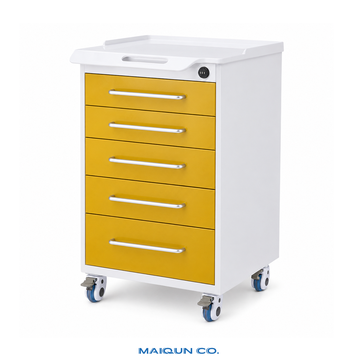 MQ-G002 Resin-Top Dental Mobile Cabinet Trolley - Image 2