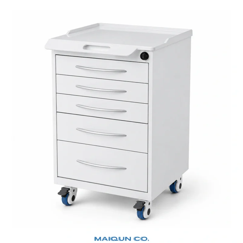 MQ-G005 Five-Drawer Dental Cart for Layered Supply Organization