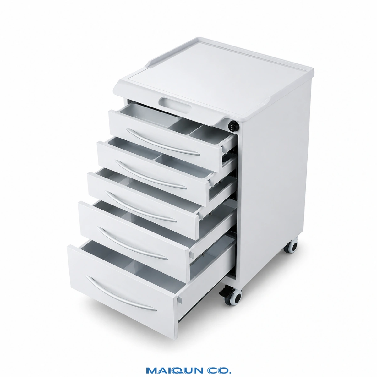 MQ-G005 Five-Drawer Dental Cart for Layered Supply Organization - Image 4