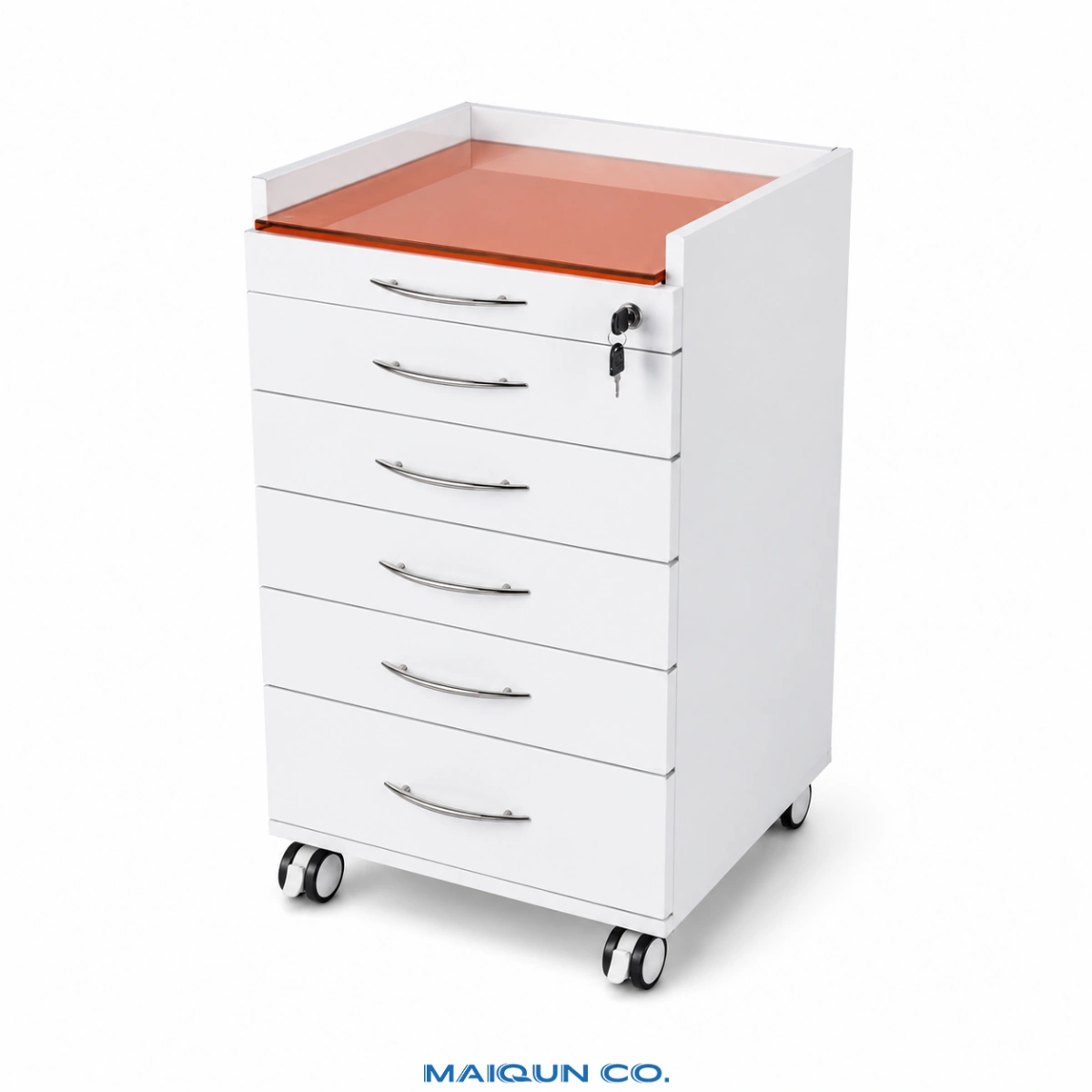MQ-Y002 Stainless Steel Dental Mobile Cabinet - Image 2
