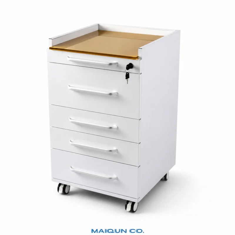 MQ-Y002A Compact Dental Cabinet with Glass Top