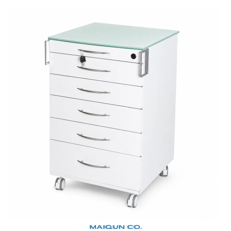 MQ-Y003 Low-Profile Stainless Steel Dental Cabinet